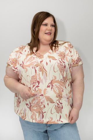 Watercolor Floral Dolman Sleeve Blouse - Love Marlow
