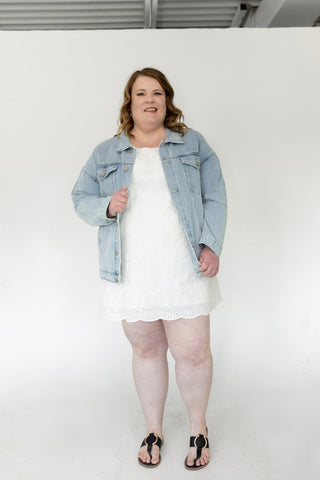 White Eyelet Short Sleeve Dress - Love Marlow