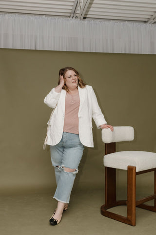 White Lace Blazer – Elegant Statement Layer - Love Marlow