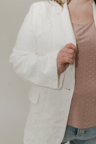 White Lace Blazer – Elegant Statement Layer - Love Marlow