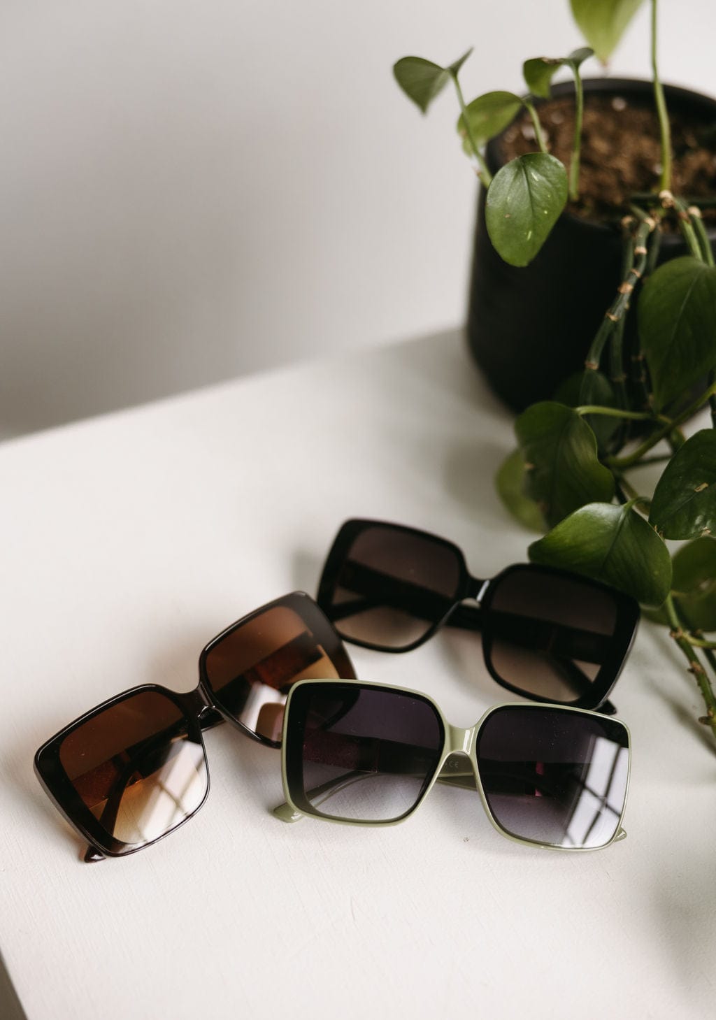 WHITE SANDS SUNGLASSES IN BLACK AND BROWN - Love Marlow
