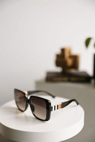WHITE SANDS SUNGLASSES IN BLACK AND BROWN - Love Marlow