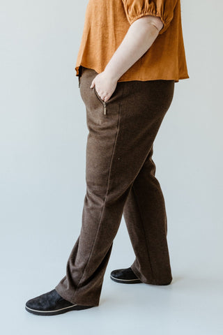 WIDE LEG TROUSER WITH CHEVRON PRINT - Love Marlow