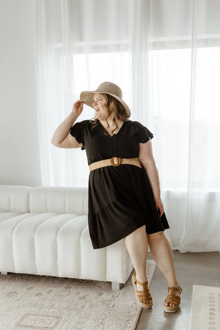 WOVEN BEACH HAT IN TAUPE - Love Marlow