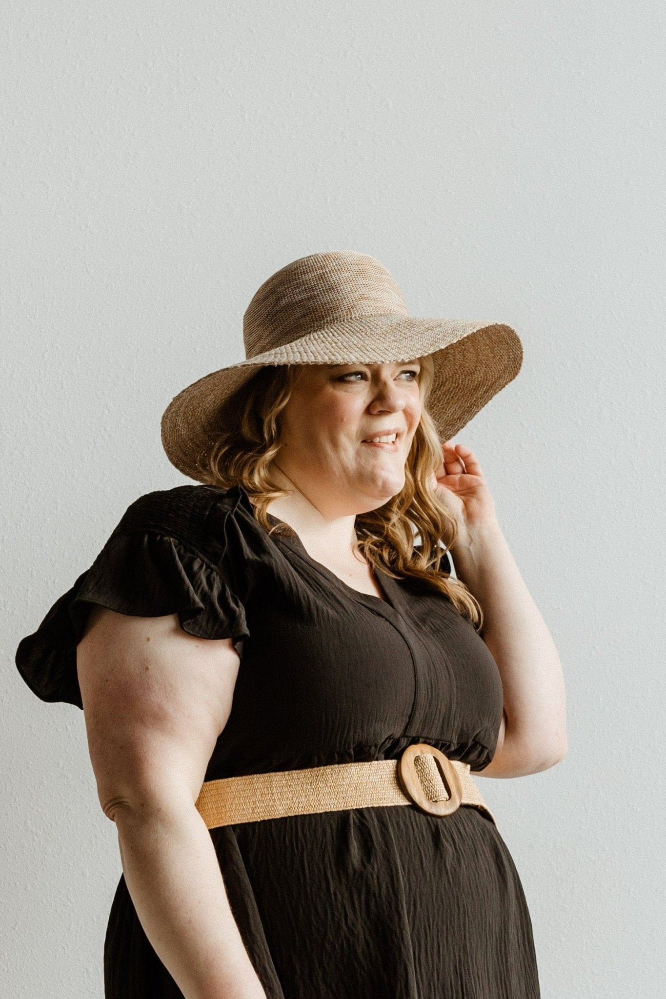 WOVEN BELT IN LIGHT BROWN - Love Marlow