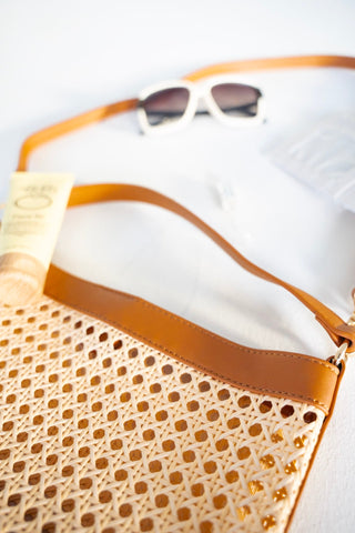 Woven Bucket Bag in Brown - Love Marlow