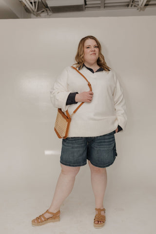 Woven Bucket Bag in Brown - Love Marlow