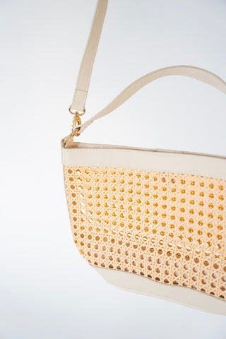 Woven Bucket Bag in Cream - Love Marlow