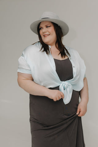WOVEN FEDORA IN CLOUDY AND BLACK - Love Marlow