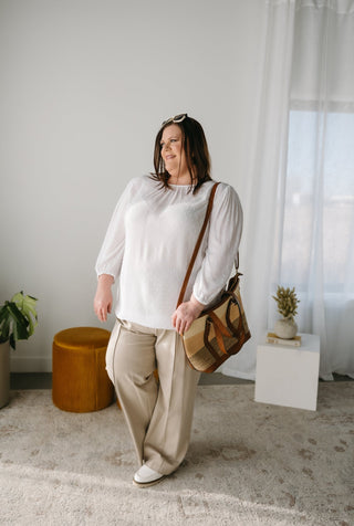 WOVEN STRIPED TOTE BAG IN CORAL - Love Marlow