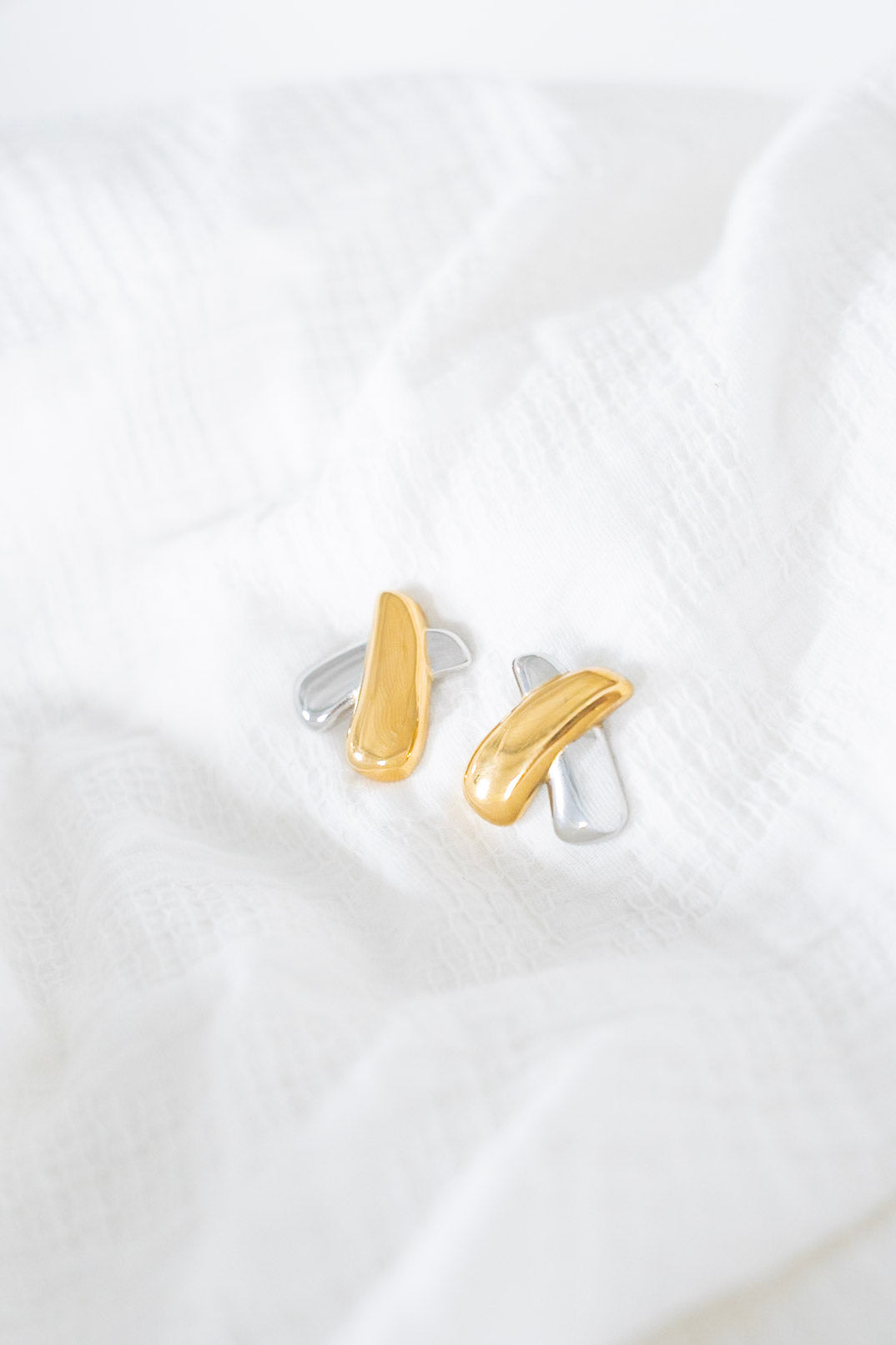 Xia Earrings – Two - Tone Waterproof Statement Earrings - Love Marlow