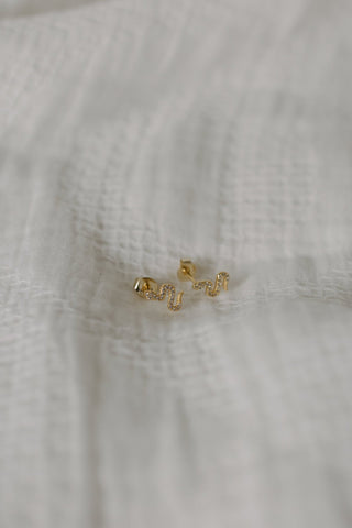 ZARA MINI PAVÉ SNAKE STUD - Love Marlow