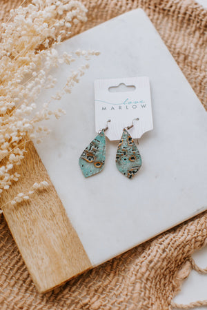 
            
                Load image into Gallery viewer, AILEEN EARRINGS IN ANTIQUE TURQUOISE
            
        