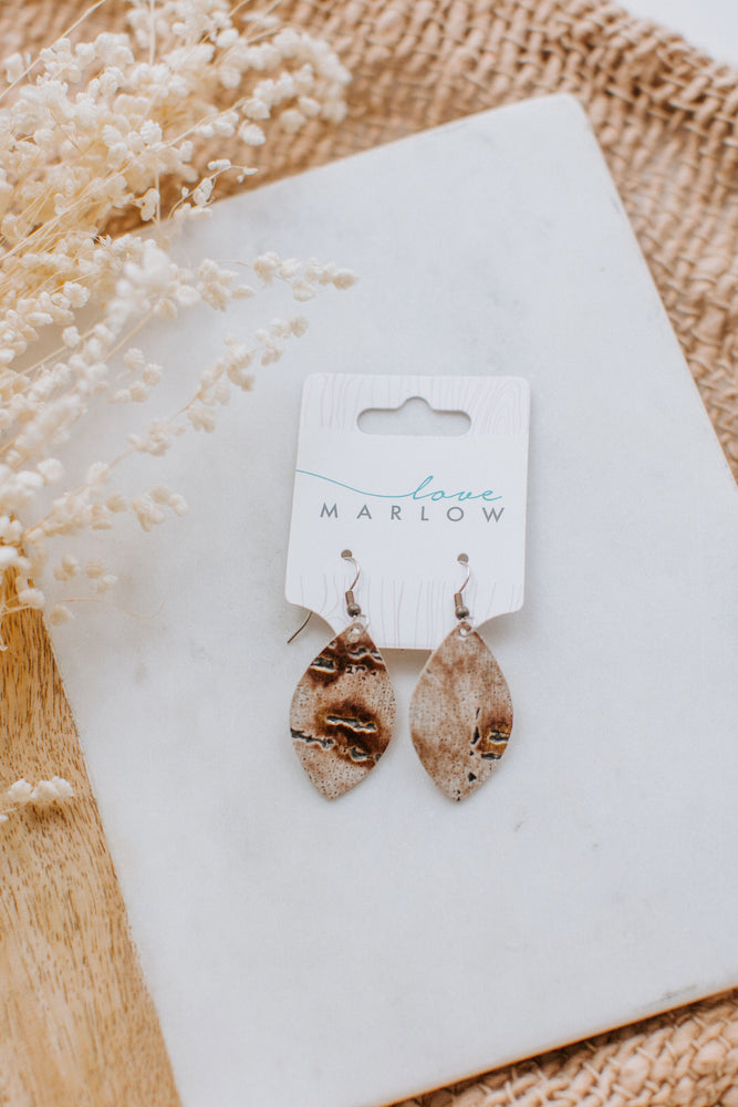 AILEEN EARRINGS IN BIRCH BARK