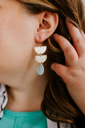 
            
                Load image into Gallery viewer, ARIA EARRING IN SEA GLASS
            
        