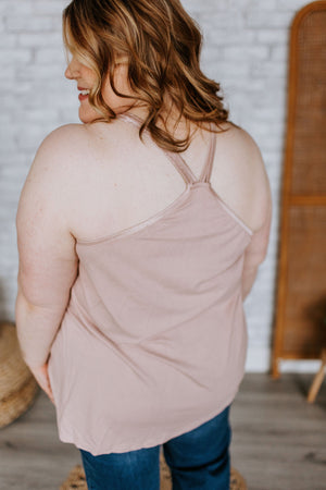 
            
                Load image into Gallery viewer, BASIC RACERBACK CAMI IN GREY ROSE
            
        
