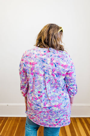 
            
                Load image into Gallery viewer, BREEZY BRIGHT PASTEL FLORAL BLOUSE
            
        