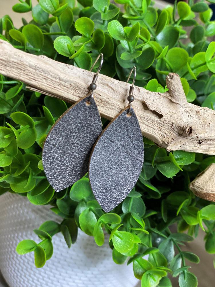 LARGE LEATHER EARRINGS