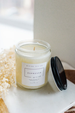 HANDCRAFTED SOY WAX CANDLES IN ESPRESSO