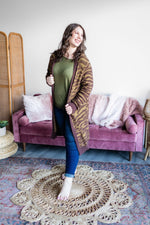 LUXURIOUSLY SOFT ZEBRA DUSTER CARDIGAN