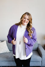 PUFF SLEEVE CARDIGAN WITH BUTTONS