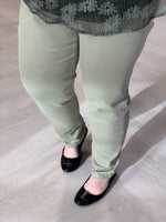 SOFT OLIVE HIGH RISE RELAXED SKINNY JEANS