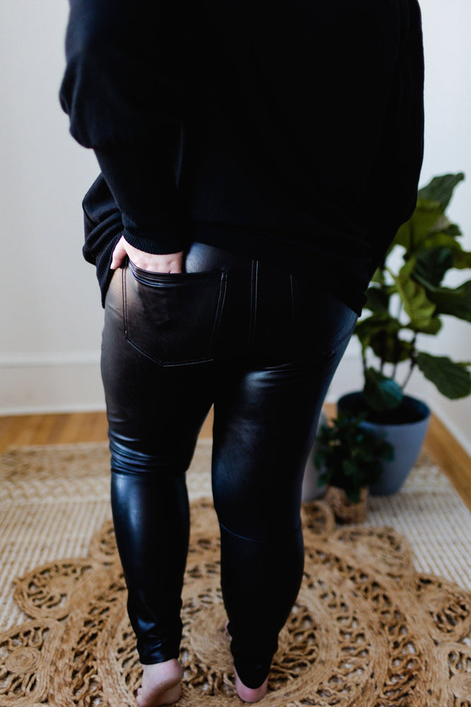 Spanx Leather-Like Ankle Skinny Pants | Neiman Marcus