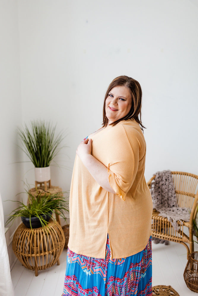 TEXTURED SOLID KIMONO WITH RUFFLE SLEEVE DETAIL