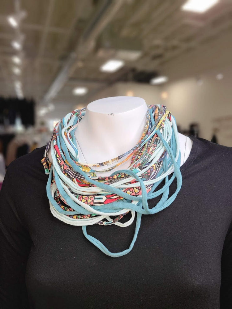 
            
                Load image into Gallery viewer, BRAIDED SHREDDED SCARF
            
        
