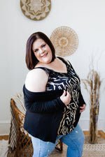 ZEBRA PRINT CAMI WITH LACE DETAIL