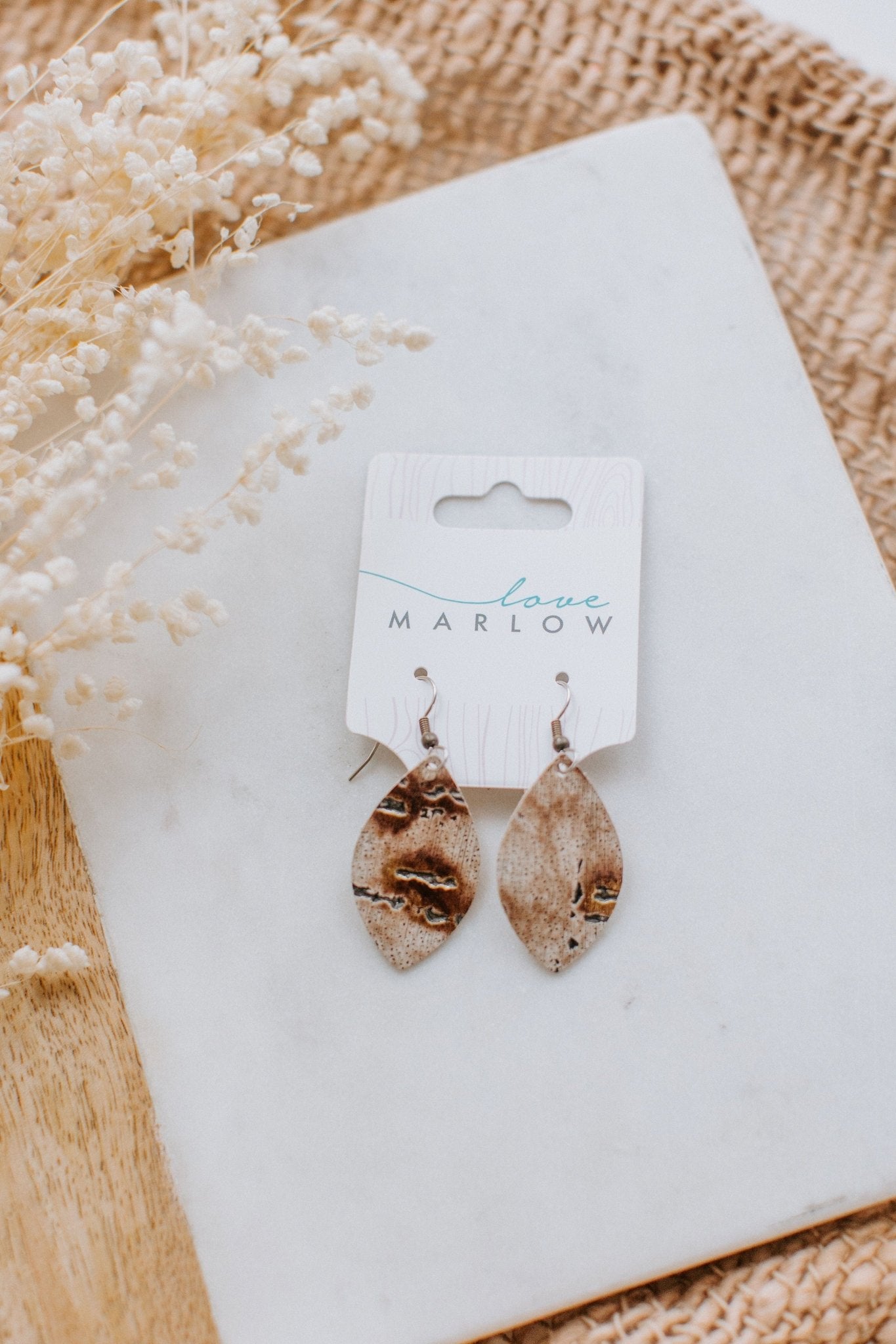 AILEEN EARRINGS IN BIRCH BARK - Love Marlow