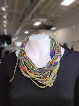 BRAIDED SHREDDED SCARF - Love Marlow