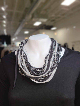 BRAIDED SHREDDED SCARF - Love Marlow