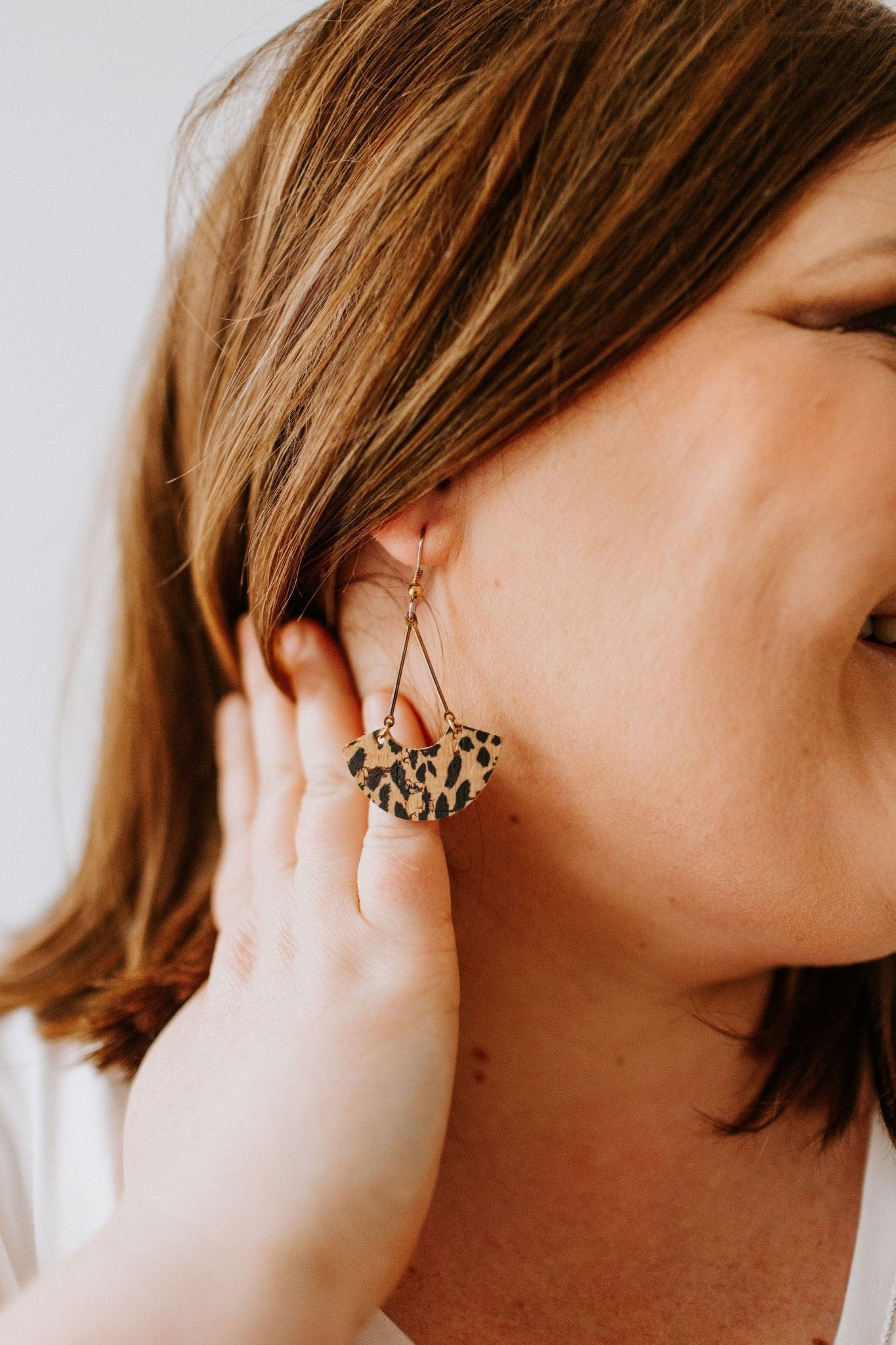 CAMILA EARRINGS IN ANIMAL PRINT - Love Marlow