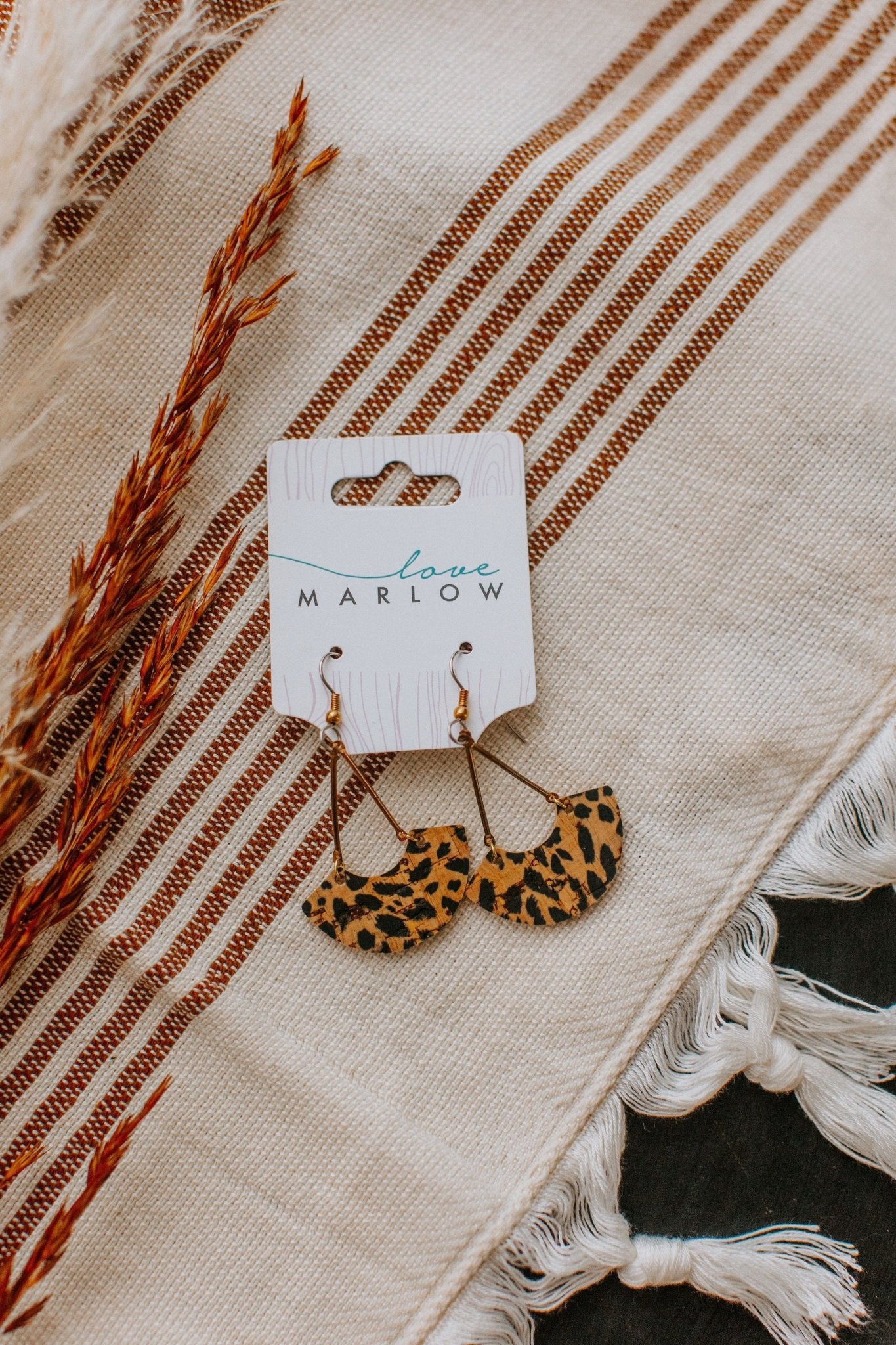 CAMILA EARRINGS IN ANIMAL PRINT - Love Marlow
