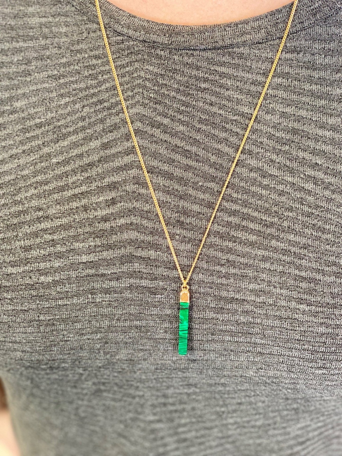 DORIAN NECKLACE IN GREEN - Love Marlow