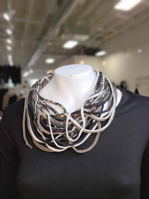 
            
                Load image into Gallery viewer, BRAIDED SHREDDED SCARF
            
        