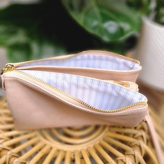 FAUX LEATHER CLUTCH IN BLUSH - Love Marlow