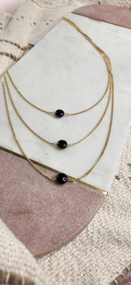 
            
                Load image into Gallery viewer, HARLOW NECKLACE IN BLACK
            
        