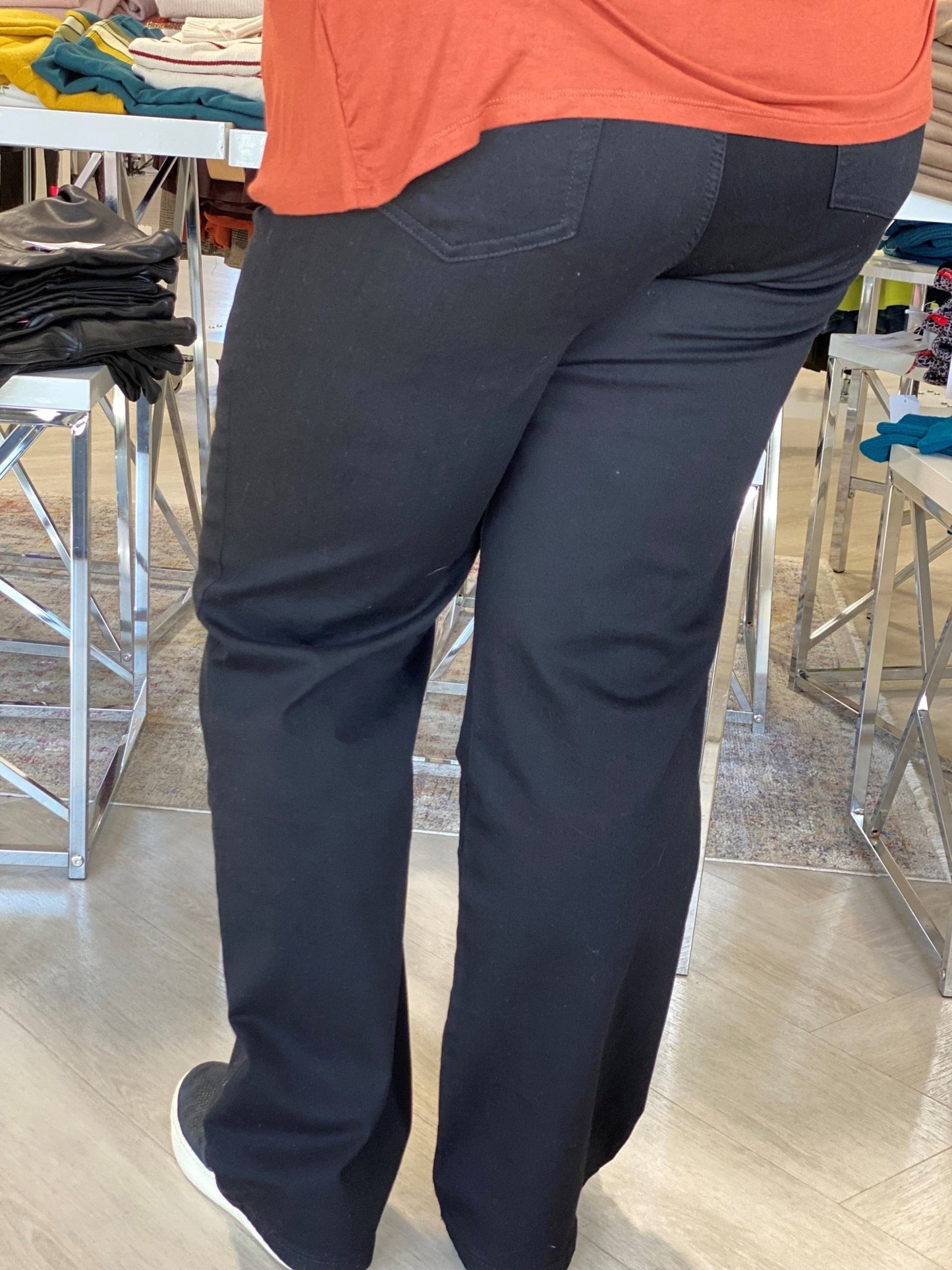 HIGH - RISE STRAIGHT LEG JEAN IN BLACK 12, 14, & 26/28 - Love Marlow