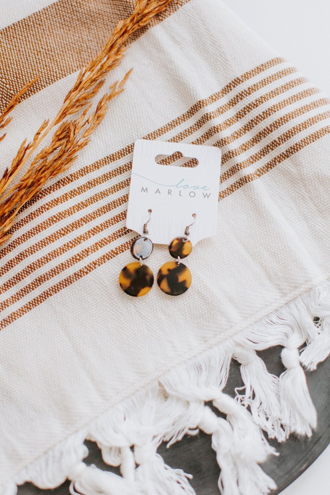 JOSIE EARRINGS IN TORTOISE - Love Marlow