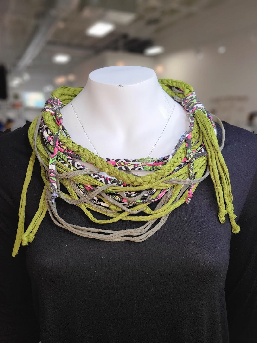 MULTI BRAIDED SHREDDED SCARF - Love Marlow