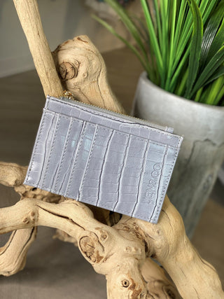 SIMPLE WALLET IN SMOKY CROC - Love Marlow