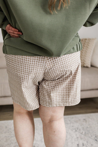 Spanx® SUNSHINE SHORTS 10” BERMUDA IN BESPOKE CHECK FAWN - Love Marlow