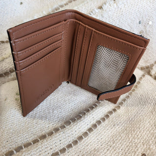 WOVEN ARROW PATTERN WALLET IN BLACK - Love Marlow